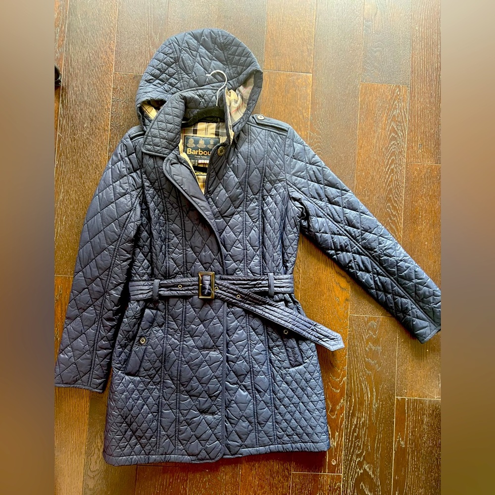 NWOT Navy Blue Barbour Quilted Evie Jacket